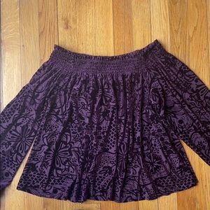 Off the shoulder free people purple top